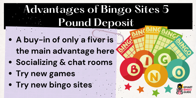 4 advantages of bingo sites with 5 pound deposit