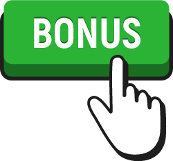 Green bonus button and hand