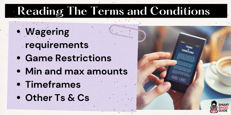 Reading the terms and conditions at best bingo site online