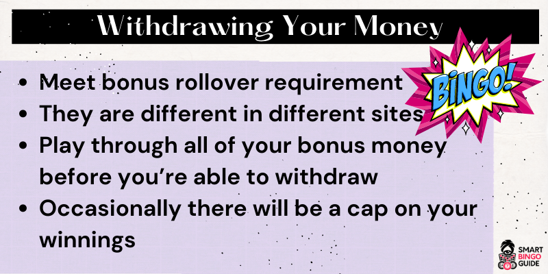 Withdrawing your money in all brand new bingo online sites