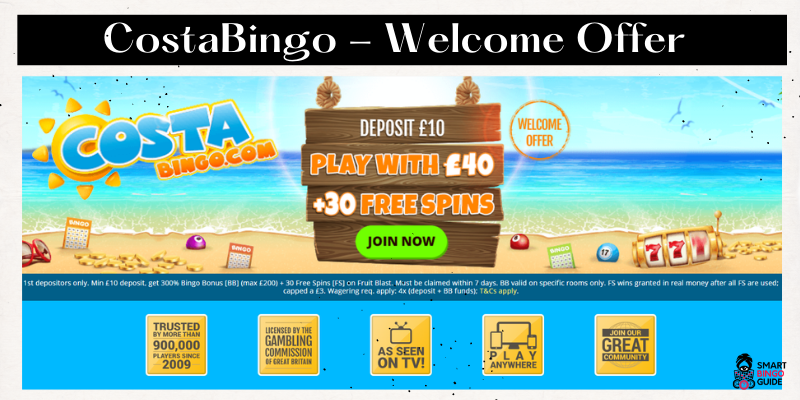 Costa Bingo - Sites free bonus no deposits - Bingo offer