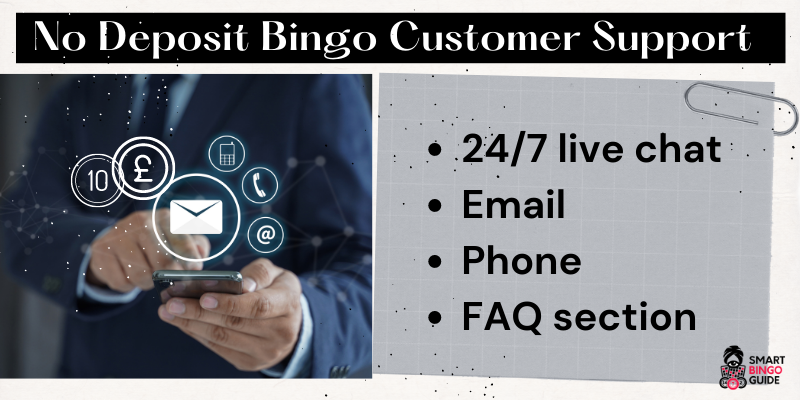 Customer support of online bingo no deposit free bonus £10 symbol