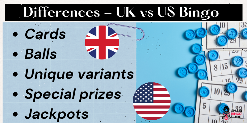 Differences of rules for bingo game - Games rules of UK & US
