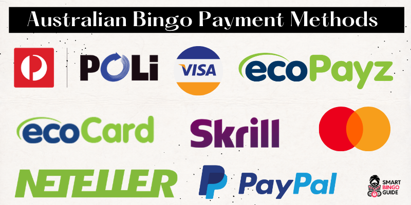Australian money bingo online sites payment methods logos