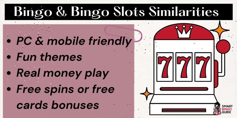 Bingo and slots sites online 2023 similarities - Red slot machine