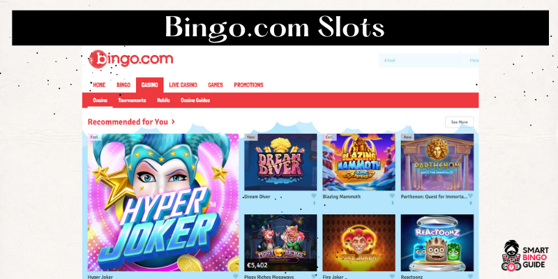 Bingo slot games in Bingo.com website