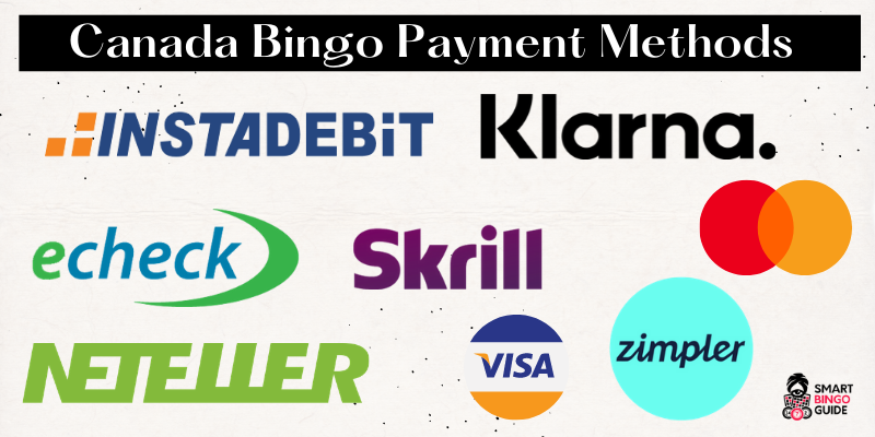 Canada bingo online payment methods logos