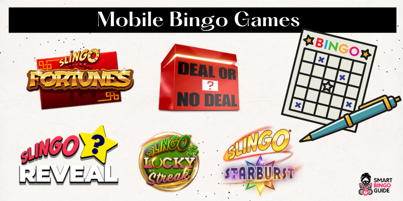 Mobile bingo games - Game logos, pen
