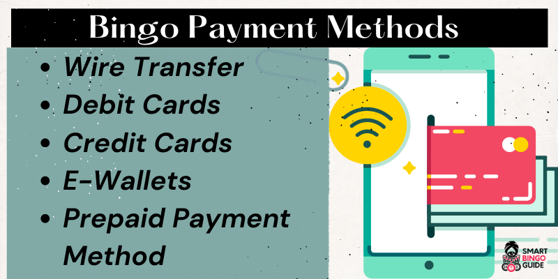 PC & mobile bingos payment methods - Wifi, mobile phone & payment cards