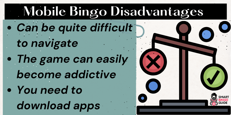 Phone bingo disadvantages - Scales with x & check