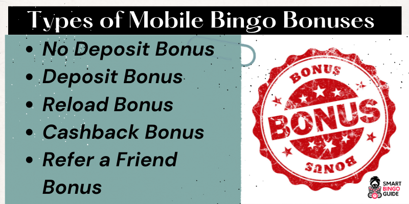 Types of mobile phone bingo bonuses - Red bonus stamp