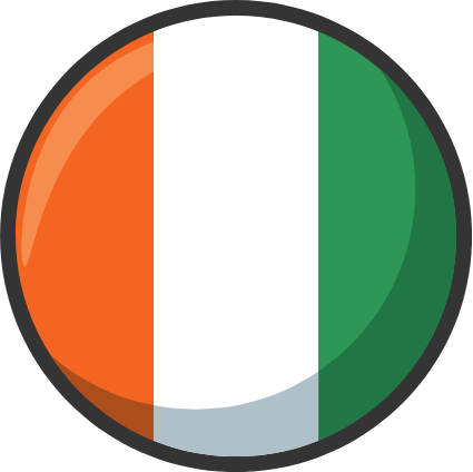 Ireland round flag